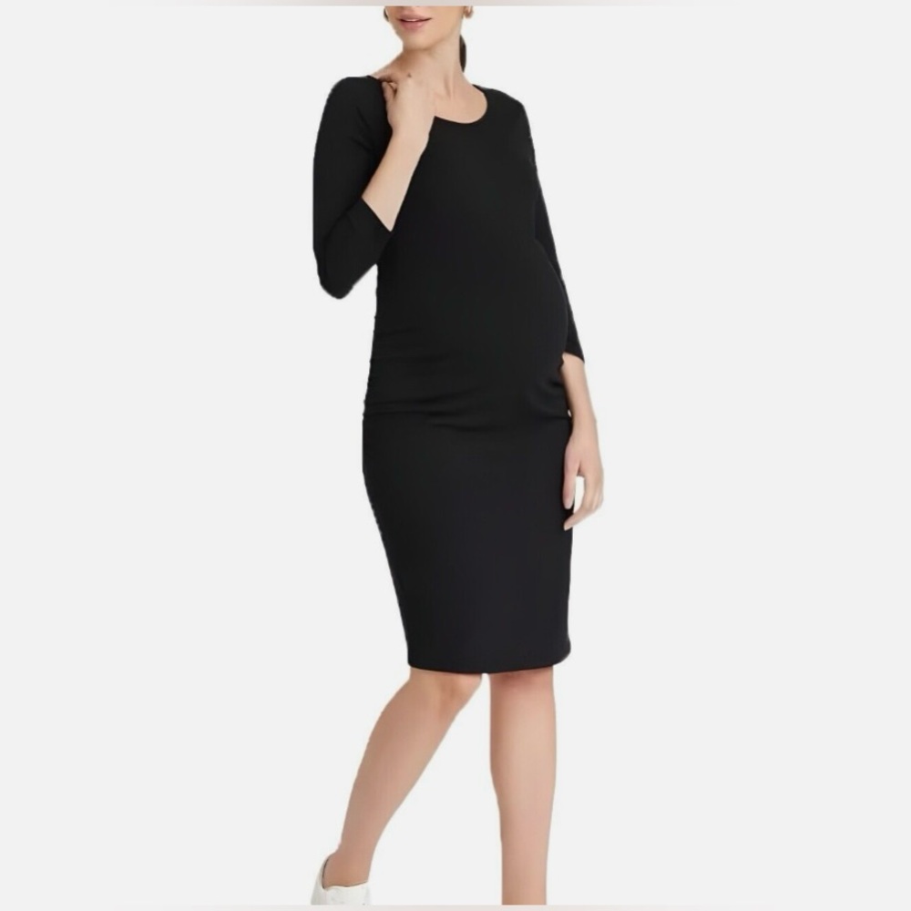 Elegant Black Maternity Dress